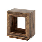 Mesita de noche o lateral rectangular de estilo rústico de 23.62 pulgadas para sala de estar