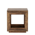 Mesita de noche o lateral rectangular de estilo rústico de 23.62 pulgadas para sala de estar