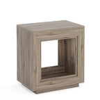 Mesita de noche o lateral rectangular de estilo rústico de 23.62 pulgadas para sala de estar