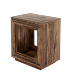 Mesita de noche o lateral rectangular de estilo rústico de 23.62 pulgadas para sala de estar