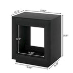 Mesita de noche o lateral rectangular de estilo rústico de 23.62 pulgadas para sala de estar
