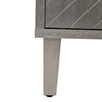 Mueble de almacenamiento de 4 puertas con patas de pino y MDF