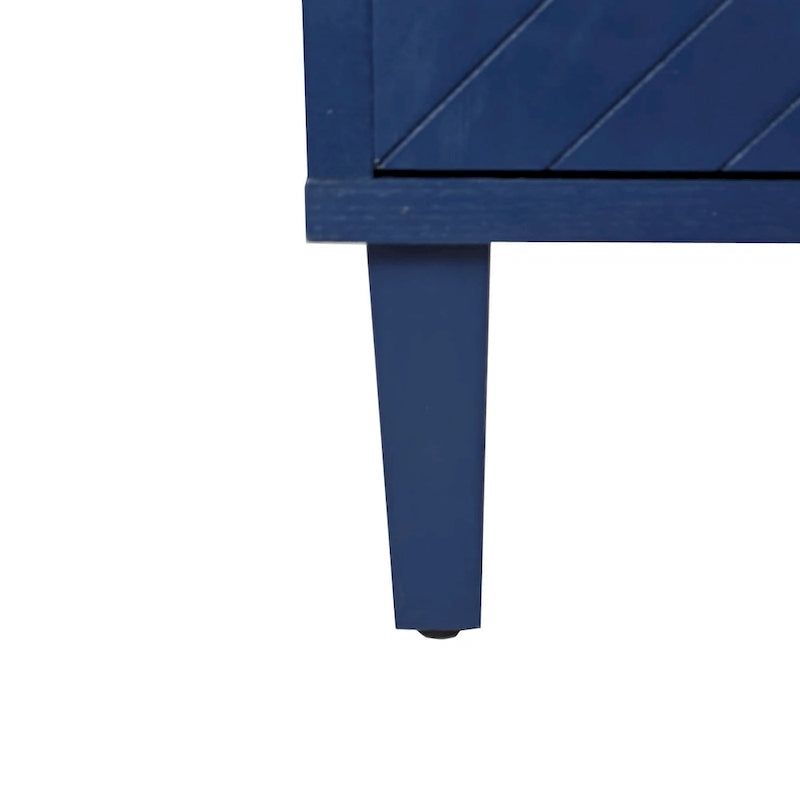 Mueble de almacenamiento de 4 puertas con patas de pino y MDF