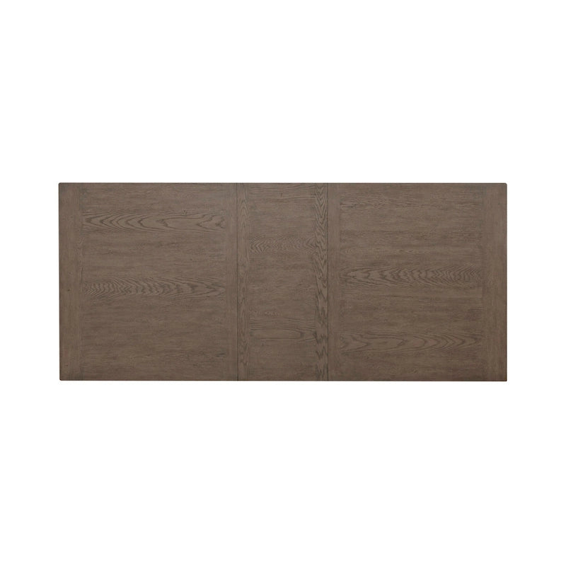 Mesa rectangular de 7 piezas rústica color topo