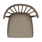 Mesa rectangular de 7 piezas rústica color topo