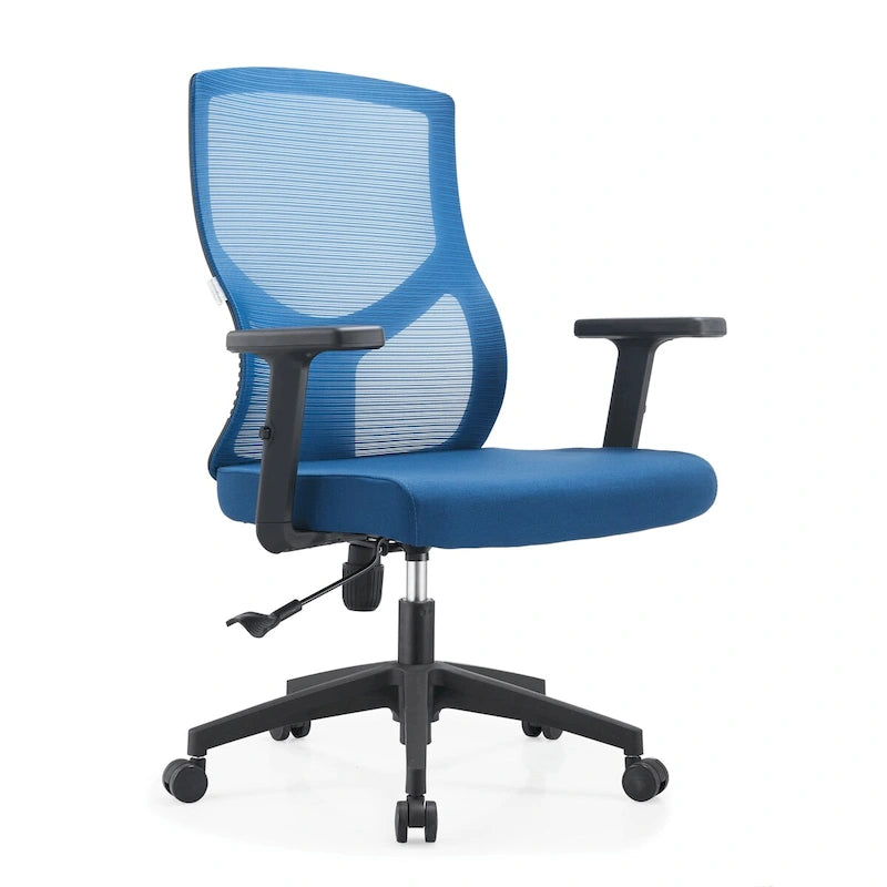 Silla de oficina con respaldo medio, altura ajustable, giro e inclinación
