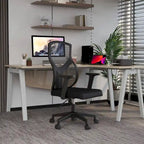 Silla de oficina con respaldo medio, altura ajustable, giro e inclinación
