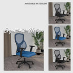 Silla de oficina con respaldo medio, altura ajustable, giro e inclinación