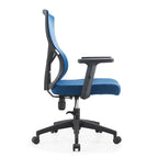 Silla de oficina con respaldo medio, altura ajustable, giro e inclinación