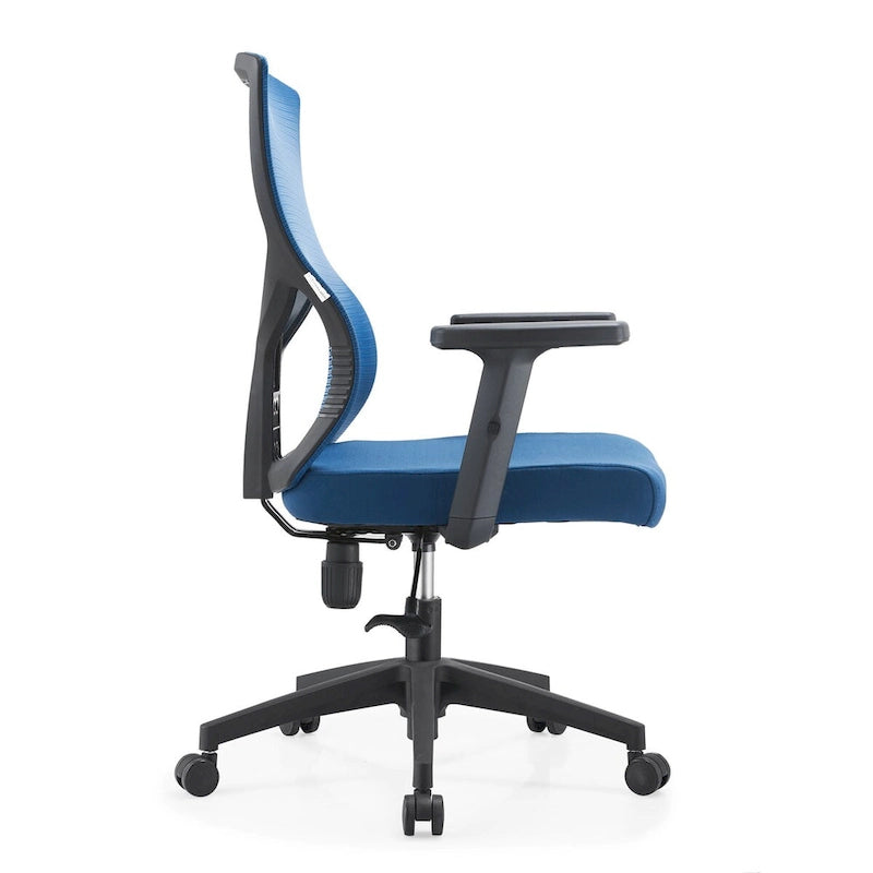 Silla de oficina con respaldo medio, altura ajustable, giro e inclinación