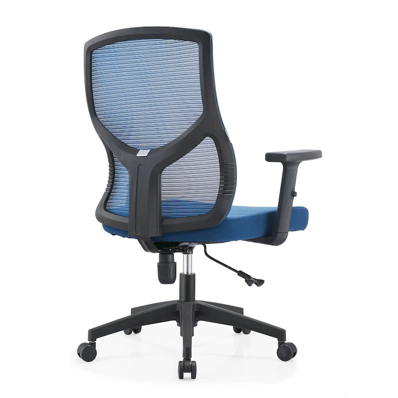 Silla de oficina con respaldo medio, altura ajustable, giro e inclinación
