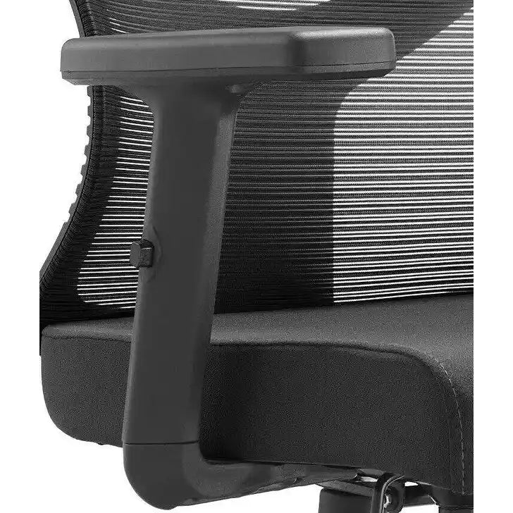 Silla de oficina con respaldo medio, altura ajustable, giro e inclinación