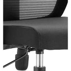 Silla de oficina con respaldo medio, altura ajustable, giro e inclinación