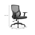 Silla de oficina con respaldo medio, altura ajustable, giro e inclinación