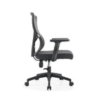 Silla de oficina con respaldo medio, altura ajustable, giro e inclinación