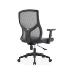 Silla de oficina con respaldo medio, altura ajustable, giro e inclinación