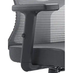 Silla de oficina con respaldo medio, altura ajustable, giro e inclinación