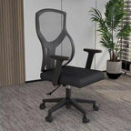 Silla de oficina con respaldo medio, altura ajustable, giro e inclinación