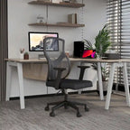 Silla de oficina con respaldo medio, altura ajustable, giro e inclinación