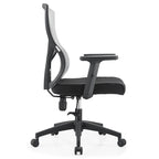 Silla de oficina con respaldo medio, altura ajustable, giro e inclinación