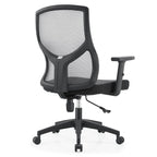 Silla de oficina con respaldo medio, altura ajustable, giro e inclinación