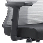 Silla de oficina con respaldo medio, altura ajustable, giro e inclinación