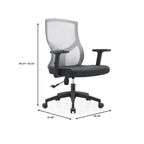 Silla de oficina con respaldo medio, altura ajustable, giro e inclinación