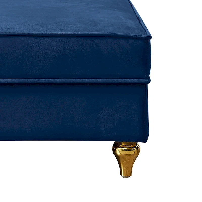 Sillón Chaiselongue de Almacenamiento Tapizado en Terciopelo Francés Elegante con una Almohada