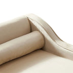 Sillón Chaiselongue de Almacenamiento Tapizado en Terciopelo Francés Elegante con una Almohada