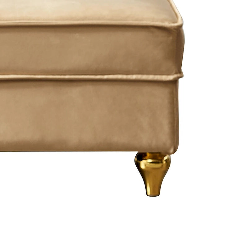 Sillón Chaiselongue de Almacenamiento Tapizado en Terciopelo Francés Elegante con una Almohada