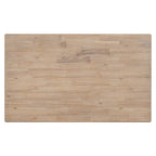 Mesa de comedor de madera maciza de 6 piezas con banco, con lavado de madera natural