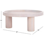 Mesa de centro redonda de 3 patas