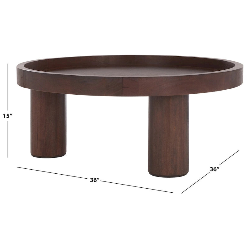 Mesa de centro redonda de 3 patas