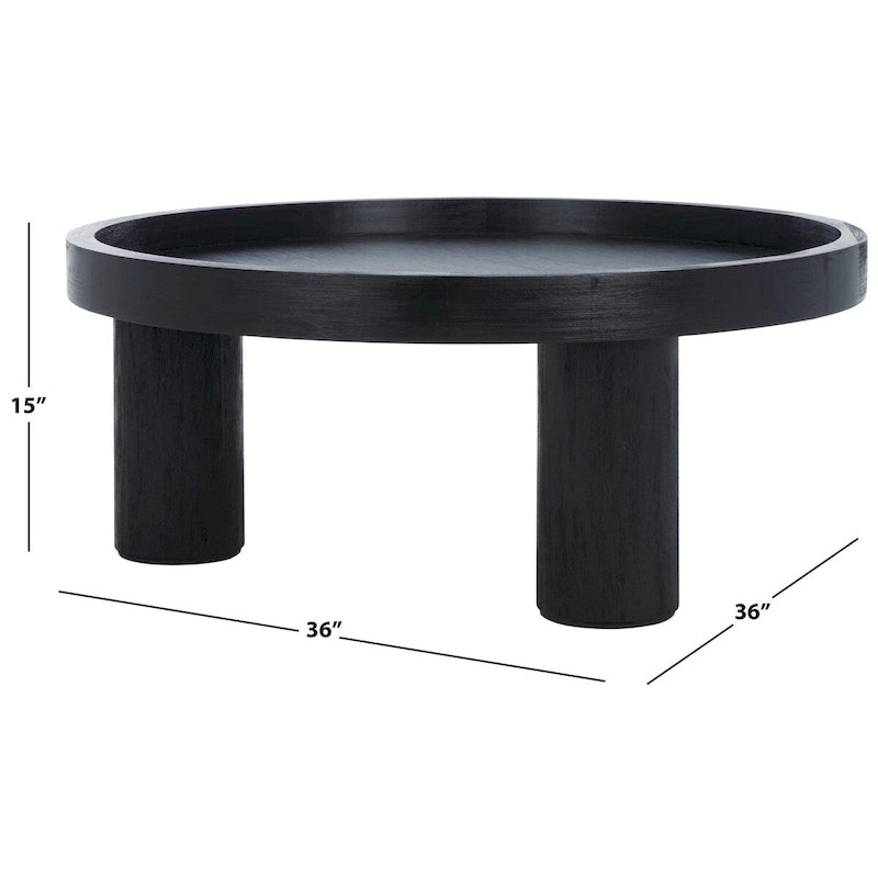 Mesa de centro redonda de 3 patas