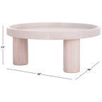 Mesa de centro redonda de 3 patas